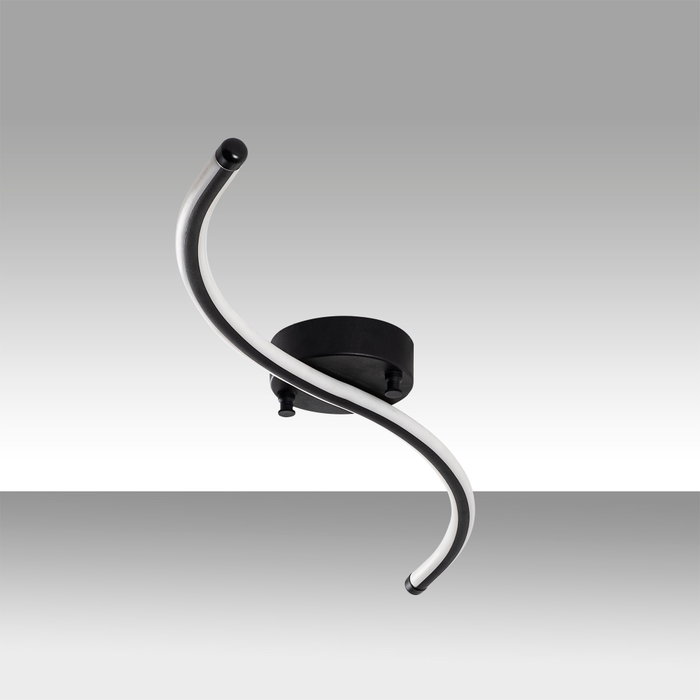 Opviq Yılan - 13278 Lámpara de araña de metal negra con LED integrado
